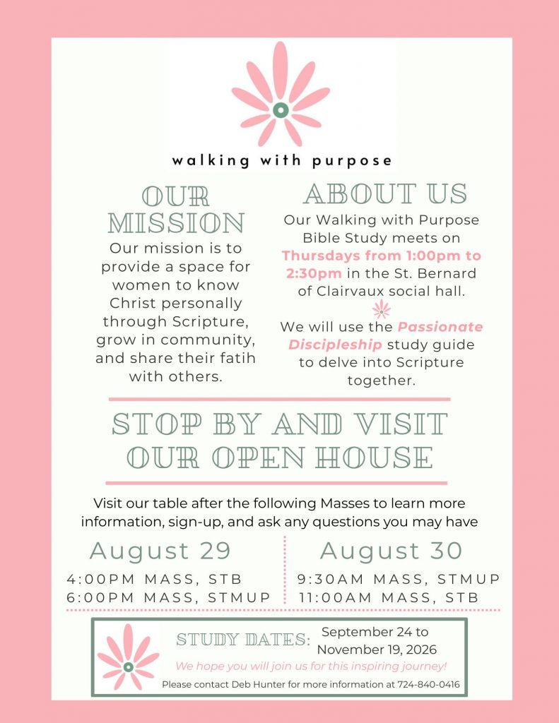 walking with purpose open house