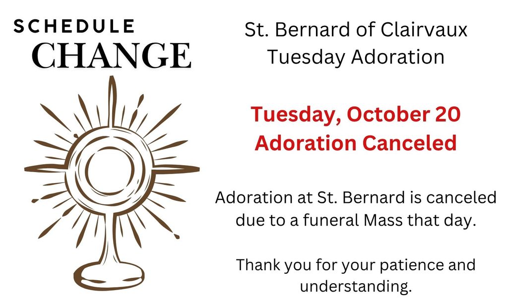 Adoration canceled